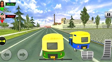 Auto Rickshaw Multiplayer Race Comeptition Driving | Modern Rickshaw Taxi Game | Android Gameplay #6