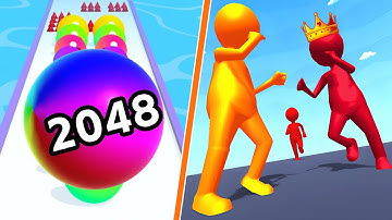 Ball Run 2048 VS Giant Rush New Max Level Android iOS Gameplay 4K GFX95P