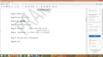 C program of  Trapezoidal rule in CodeBlocks