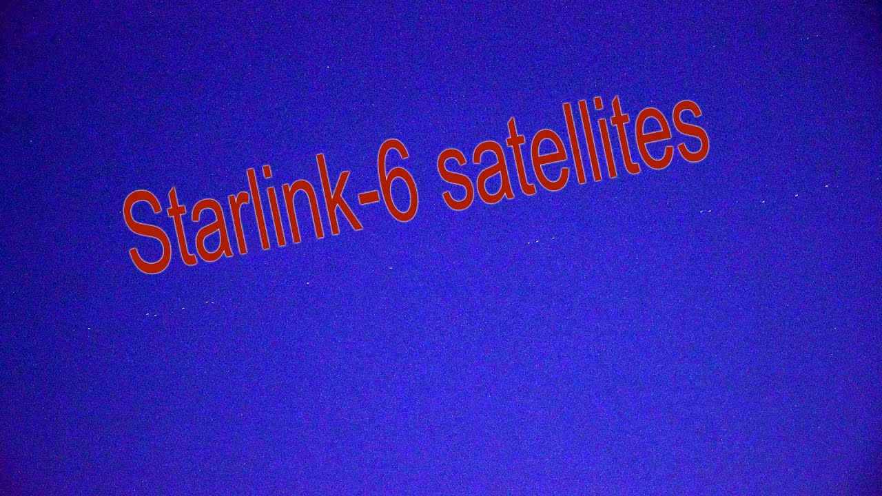 Starlink-6 first group of the satellites only (April, 27, 2020) - YouTube