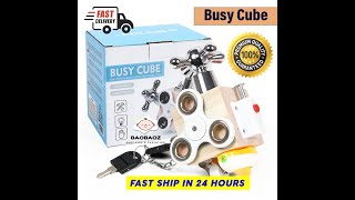 Fidget Busy Cube For Kids Baby Travel Toy Activity Board For 1 Year Old, Busy Boards For Toddlers