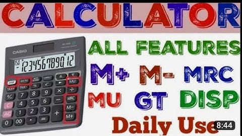 How To Use All Features In Calculator In Hindi (M+, M-, GT, MU