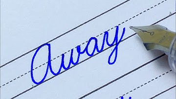 How to write in Cursive Writing - Words A to Z | with a Fountain pen | Cursive Writing for beginners