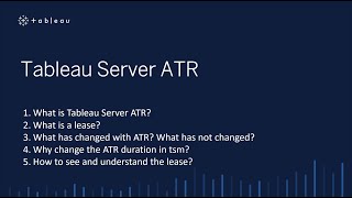 Tableau Server ATR