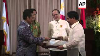 Indonesian president meets Filipino counterpart