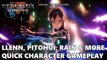 Sword Art Online: Fatal Bullet - Llenn, Pitohui, Rain & More Quick Character Gameplay