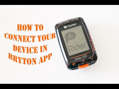 Connect Your Device in the Bryton App Tutorial