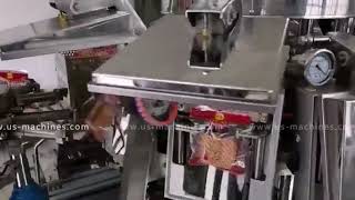 Automatic rotary premade food snacks nuts bag pouch sachet vacuum sealing packaging machine