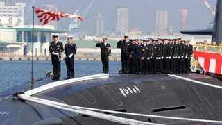 潜水艦「ずいりゅう」引き渡し 三菱重工業神戸造船所