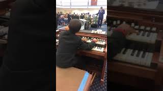 12 year old Christopher Sylvester on organ  A special tribute to Pastor Carter