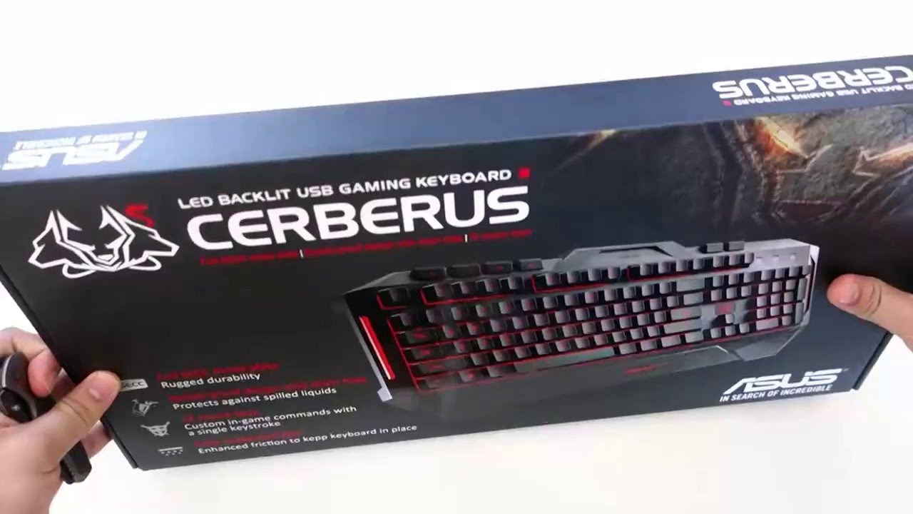 ASUS Cerberus Gaming Keyboard Unboxing YouTube