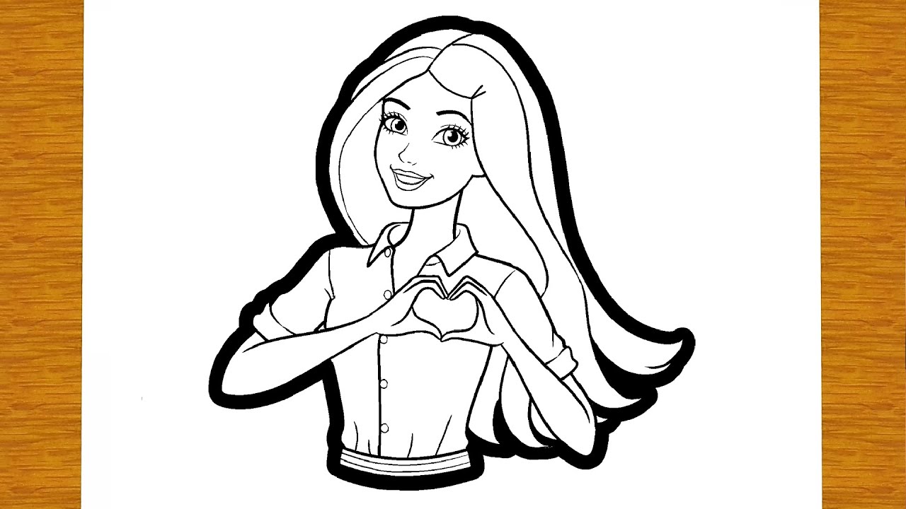 Comment Dessiner Une Belle Fille Barbie | Dessins Faciles - Youtube