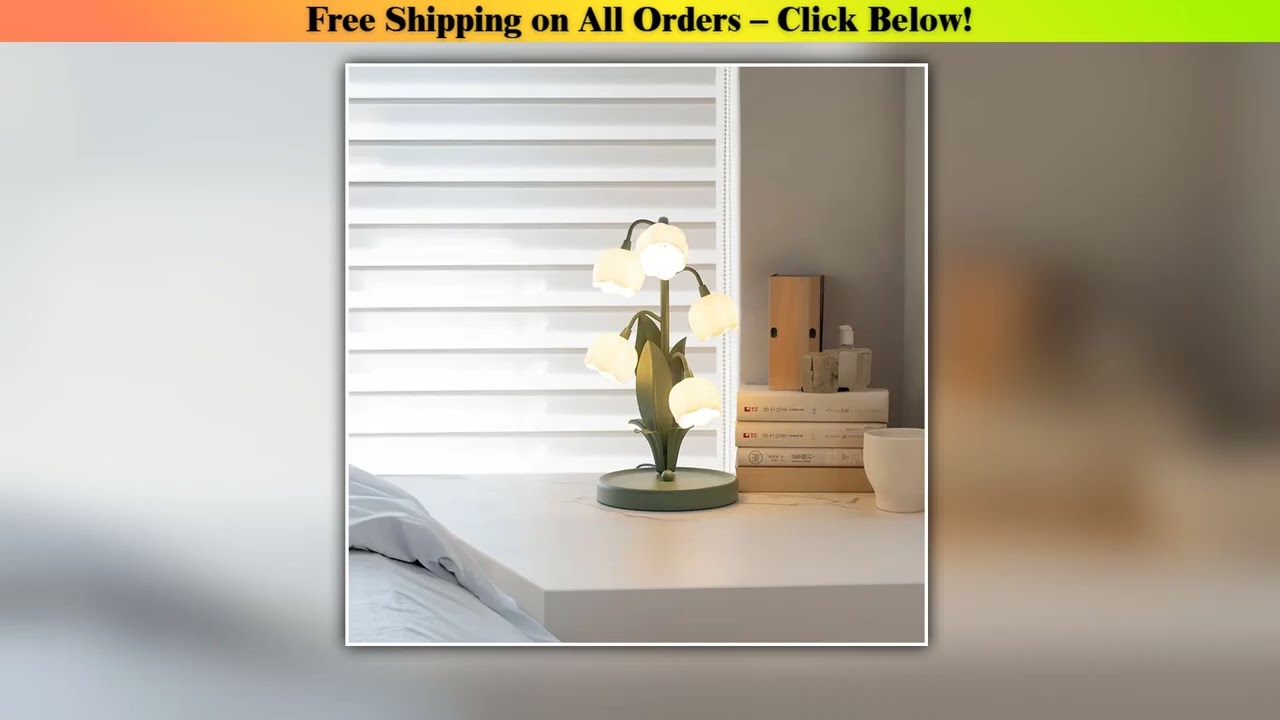 LED Flower Table Lamp  Decorative Desk Light Creative Design Art Decor 3 Colors Landscape Lighting