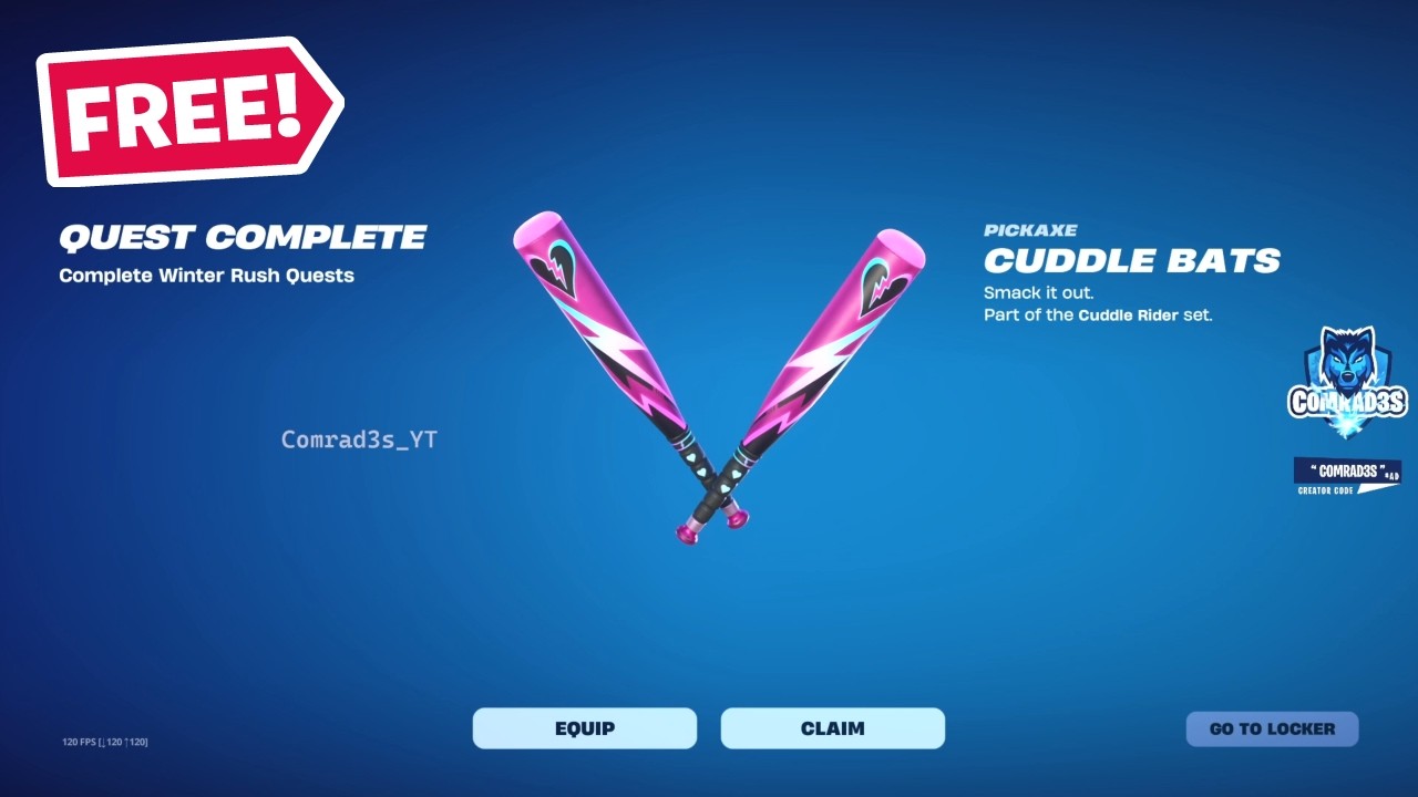 FREE Cuddle Bats Pickaxe - How to Earn XP in Survival Creator made in a party with friends Fortnite