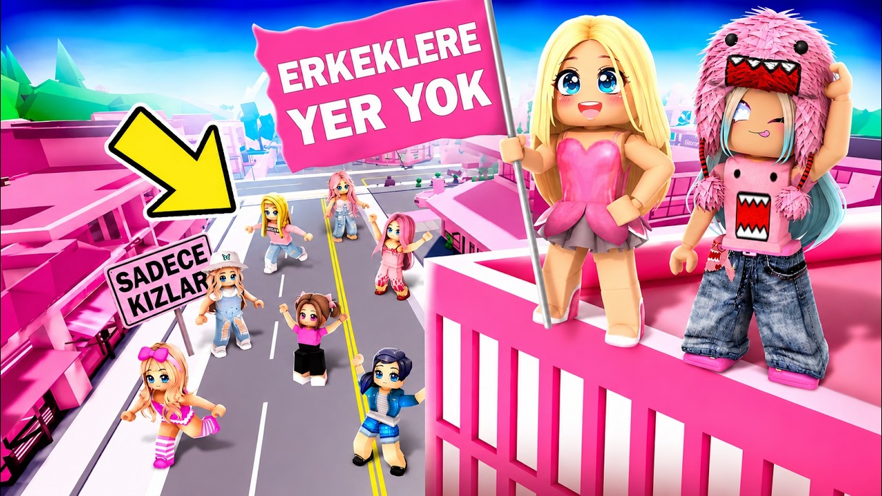 SADECE KIZLARI olan bir BROOKHAVEN KURDUK! 💖Roblox