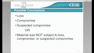 Report of Loss, Compromise, or Suspected Compromise of Classified Information