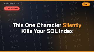 This One Character Silently Kills Your SQL Index