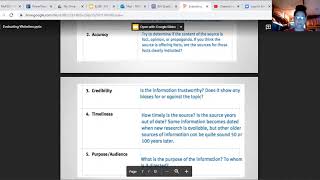 Evaluating Sources