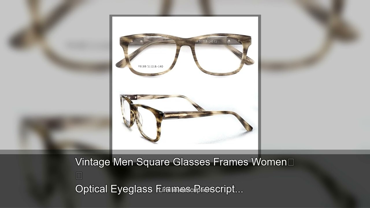 Vintage Men Square Glasses Frames Women Optical Eyeglass Frames Prescription Rectangle Eyewear