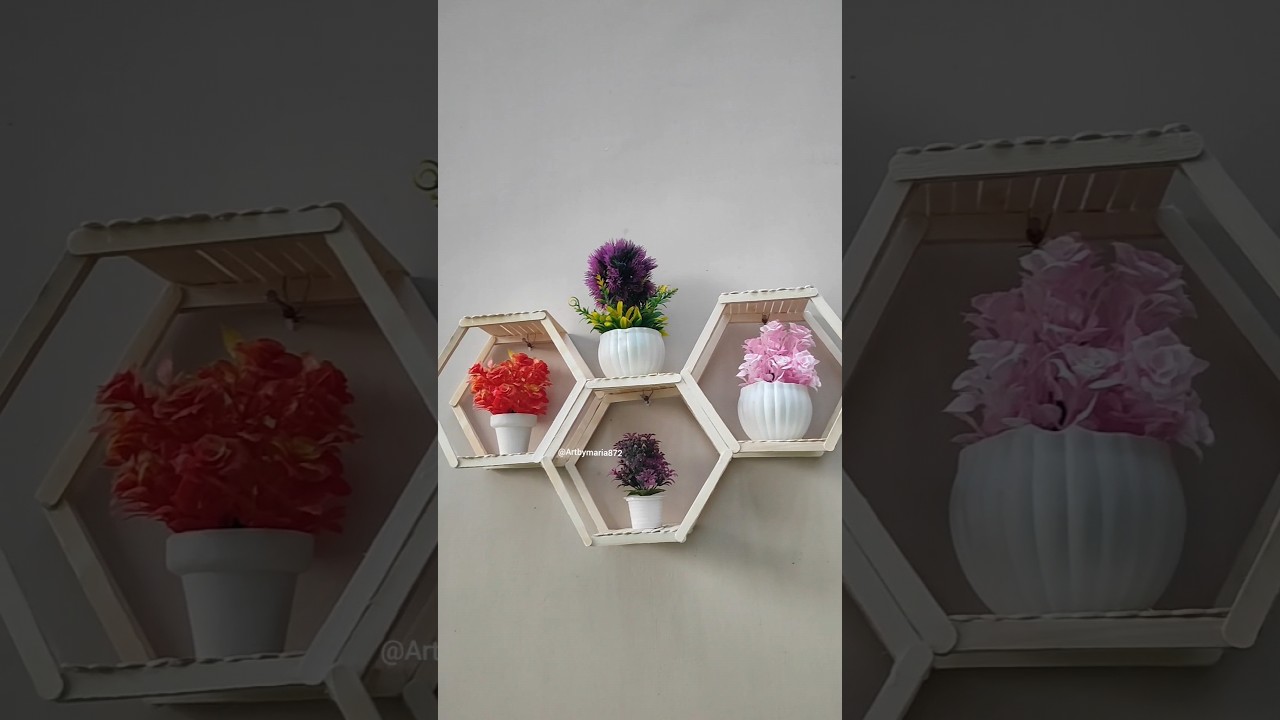 DIY Hexagon wall shelves ❤️ 