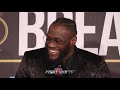 DEONTAY WILDER ON WHY HE HUGGED BREAZEALE AFTER KNOCKOUT "I SHOWED MY CHARACTER"