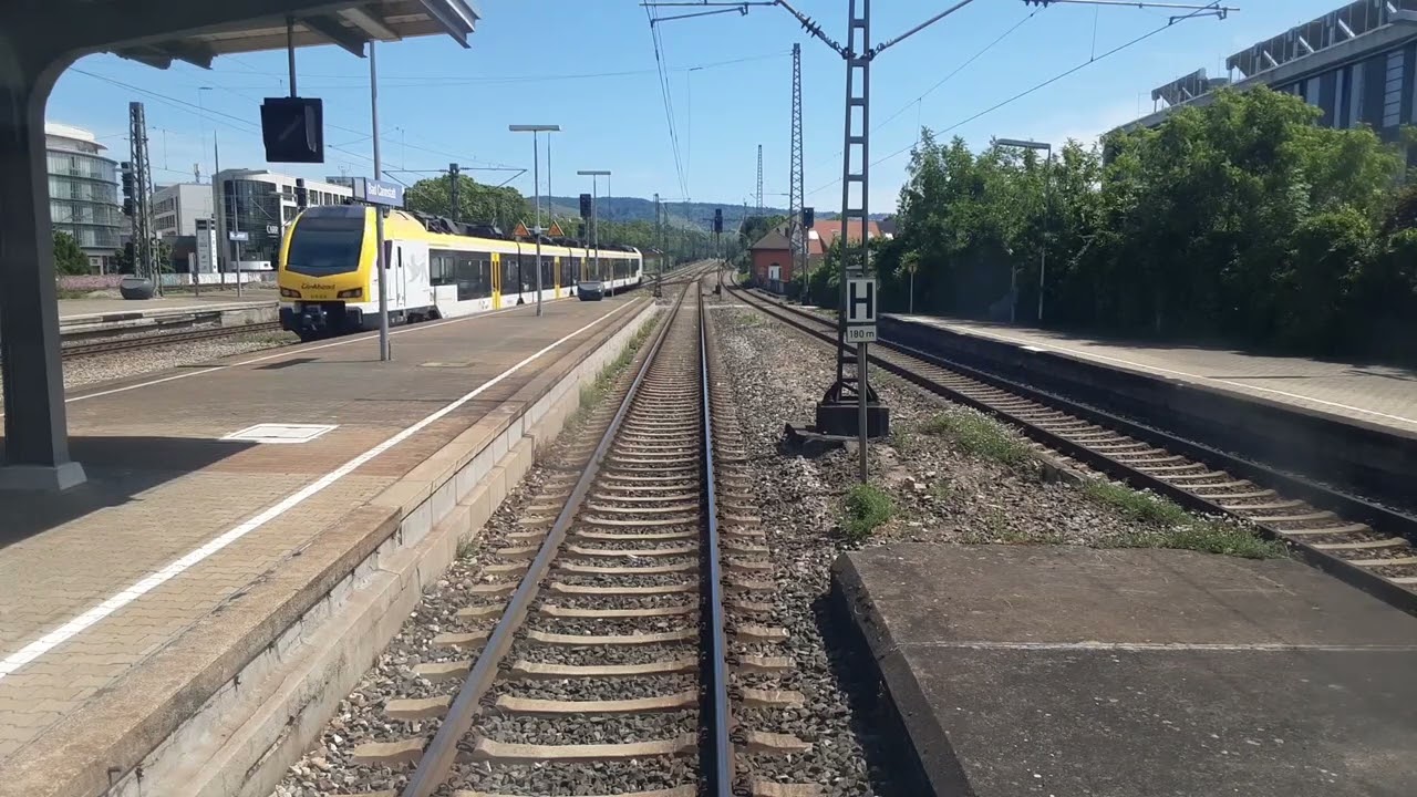 Über die Schulter des Lokführers: RB 13 Stuttgart Hbf - Ellwangen