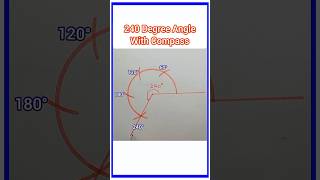 240 Degree Angle With Compass | #shorts #ytshorts #short #shortsvideo #angle #maths