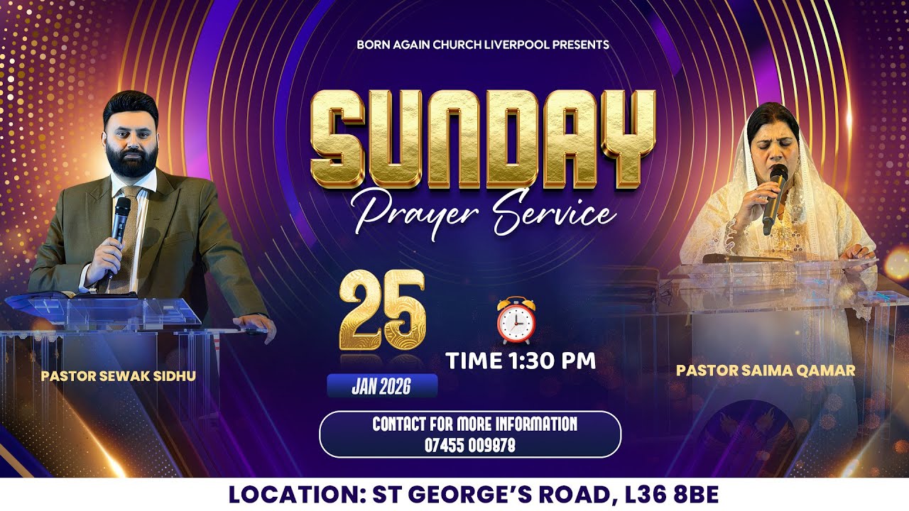 25/01/2026 SUNDAY PRAYER SERVICE || BORN AGAIN CHURCH LIVERPOOL ||