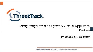 Configure TA 6 Virtual Appliance Part III