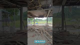 “Carefully remove the concrete slab formwork.”