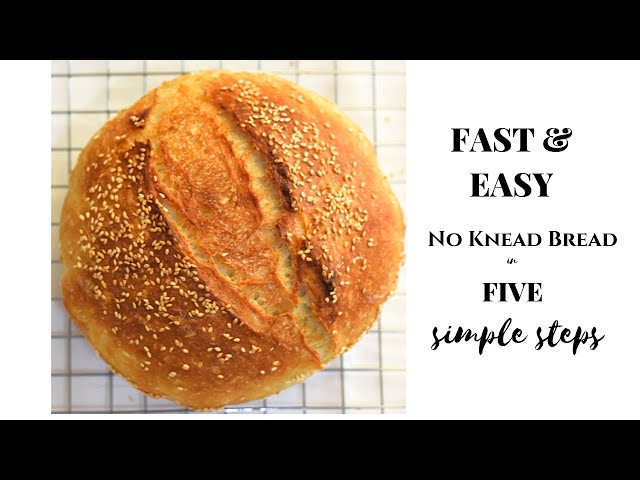 No Knead Bread Dutch oven /No knead bread without Dutch oven : In 5 simple steps cover