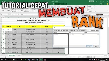 TUTORIAL MEMBUAT RANKING PADA MICROSOFT EXCEL | TRIK EXCEL