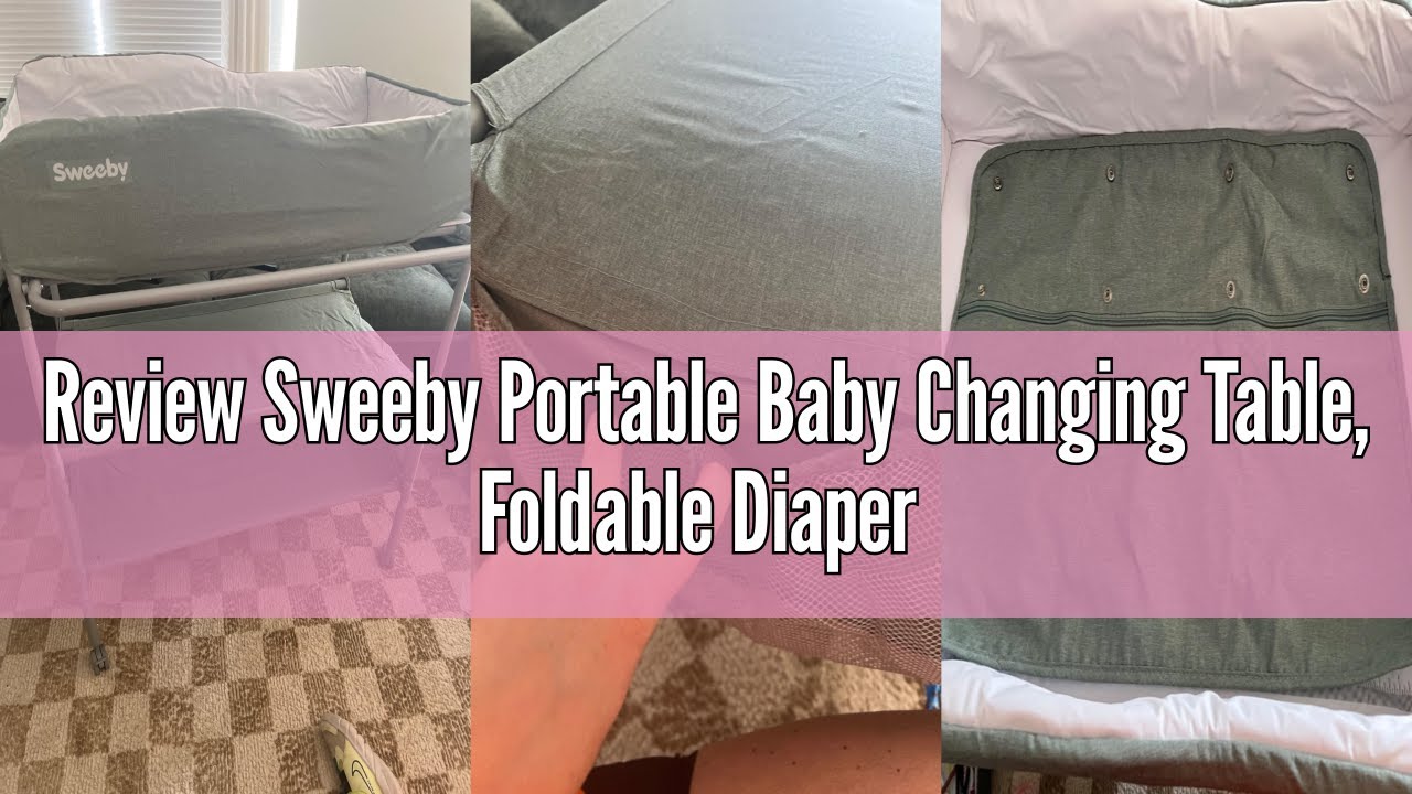 Review Sweeby Portable Baby Changing Table, Foldable Diaper Changing Station with Waterproof Pad, Mo