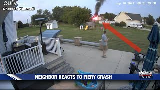 Neighbor reacts to fiery US-31 crash