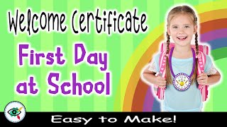 Back to School welcome Certificates for 1st graders | Printables for Teachers