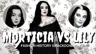 Morticia Addams Vs Lily Munster: A Fashion History Smackdown by Gertie of Charm Patterns