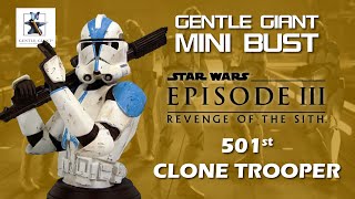 STAR WARS Gentle Giant mini bust 1:6 scale 501st CLONE TROOPER statue review 星球大戰