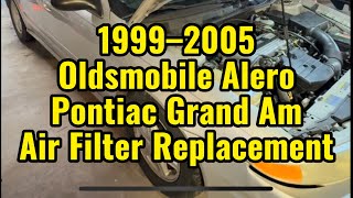 Air Filter Replacement | 1999-2005 Oldsmobile Alero & Pontiac Grand Am | Easy DIY Guide Oil Filter 2002 Oldsmobile Alero