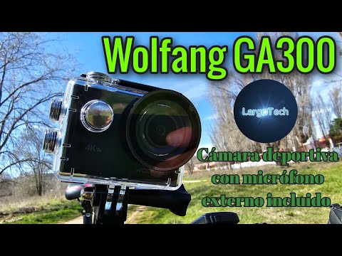 Cámara deportiva con micrófono externo - Wolfang GA300 4K