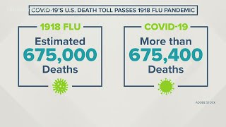 COVID-19 death toll surpasses estimated death toll of 1918 Spanish flu pandemic