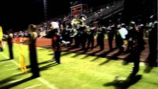 Brazos Cougars take the field after the halftime show