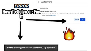Trouble removing your YouTube custom URL. Try again later. How to Fix It