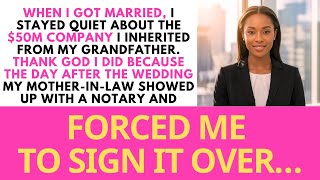 When I Got Married, I Stayed Quiet About The $50M Company I Inherited From My Grandfather Thank...