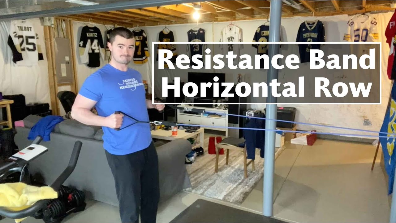Resistance Band Horizontal Row Tutorial | At-Home Workout Routine