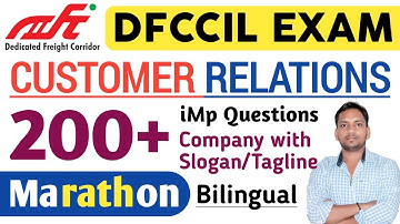 dfccil Customer relations Marathon class/dfccil CRM Question/dfccil customer relations manegement