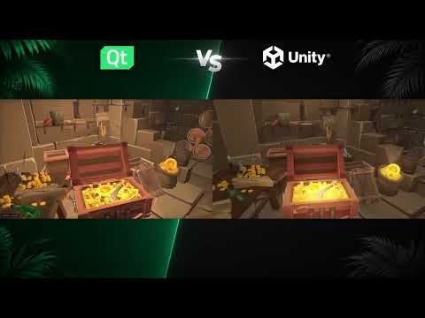 Unity vs Qt Quick 3D: Same Tropical Island, Side by Side
