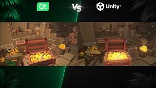 Unity vs Qt Quick 3D: Same Tropical Island, Side by Side