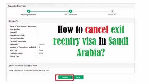 How to cancel exit reentry visa in KSA?