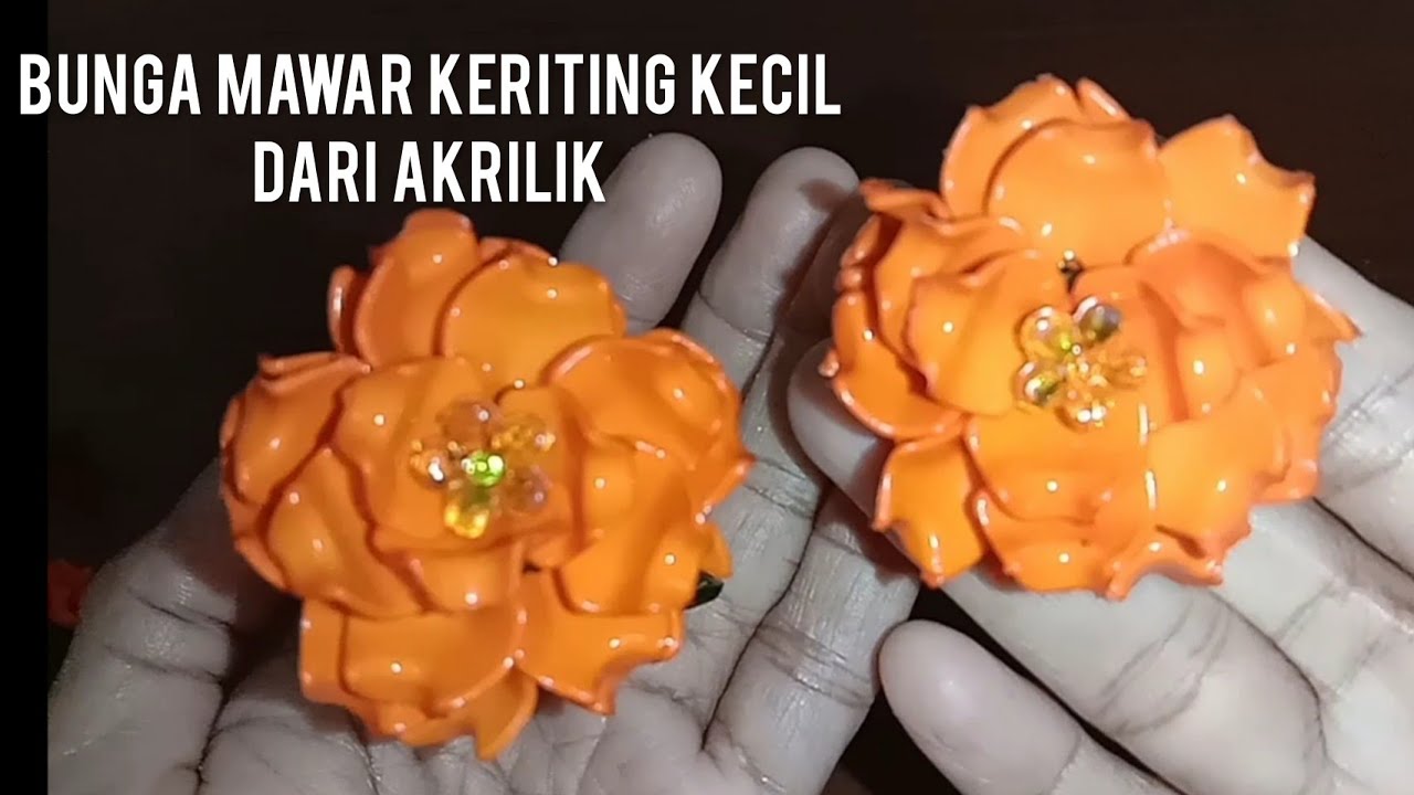 TUTORIAL BUNGA MAWAR KERITING KECIL DARI AKRILIK