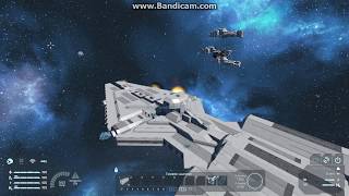 Space engineers, star wars light cruiser vs 3 halo Paris class frigate